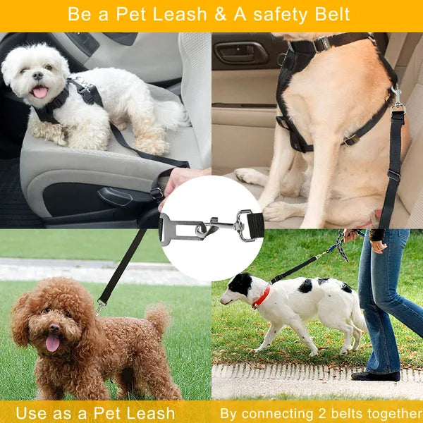 Use as a safety belt or connect 2 belts as a leash