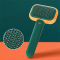 Green self-cleaning slicker brush