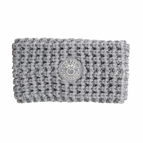 Chalet Knit Tube Scarf – Heather Grey