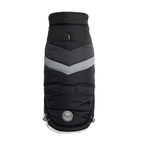 Alpine Puffer Dog Jacket – Black