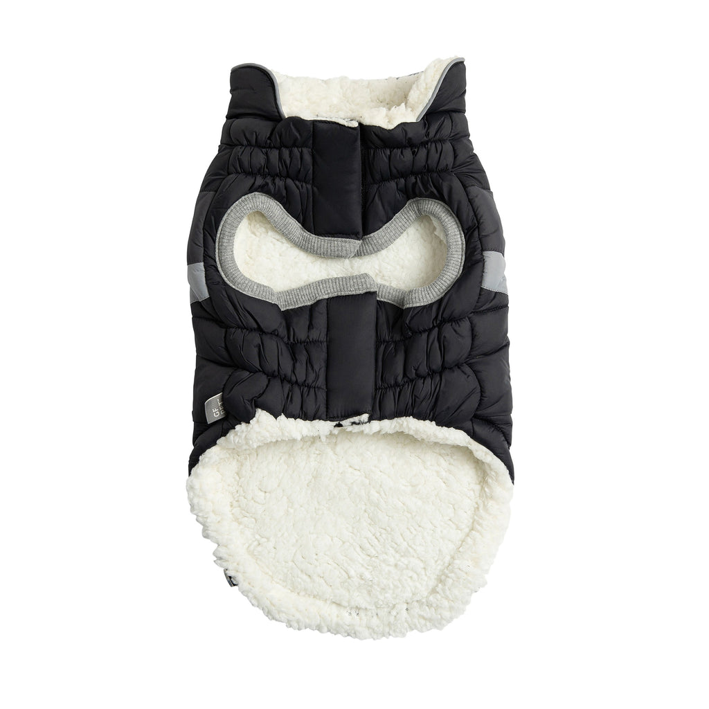 Alpine Puffer Dog Jacket – Black