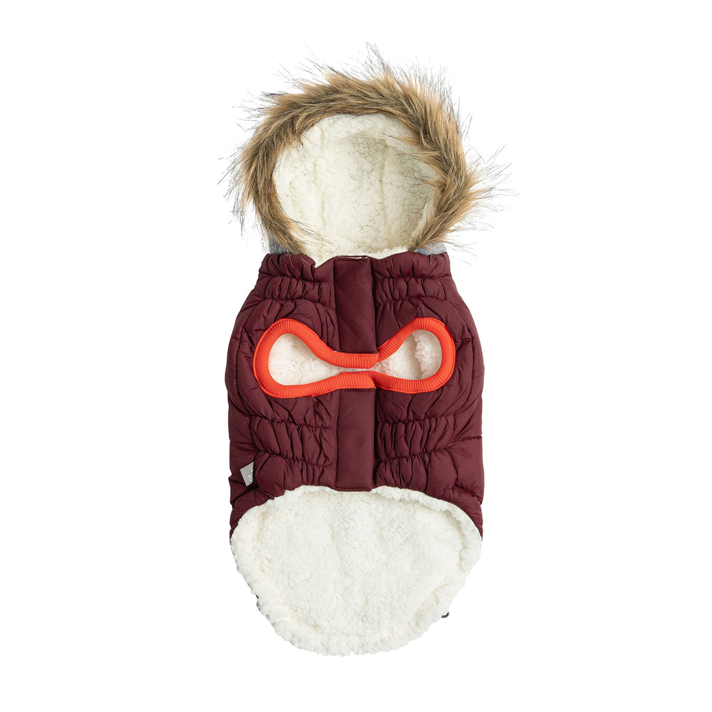 Winter Sailor Dog Parka – Burgundy