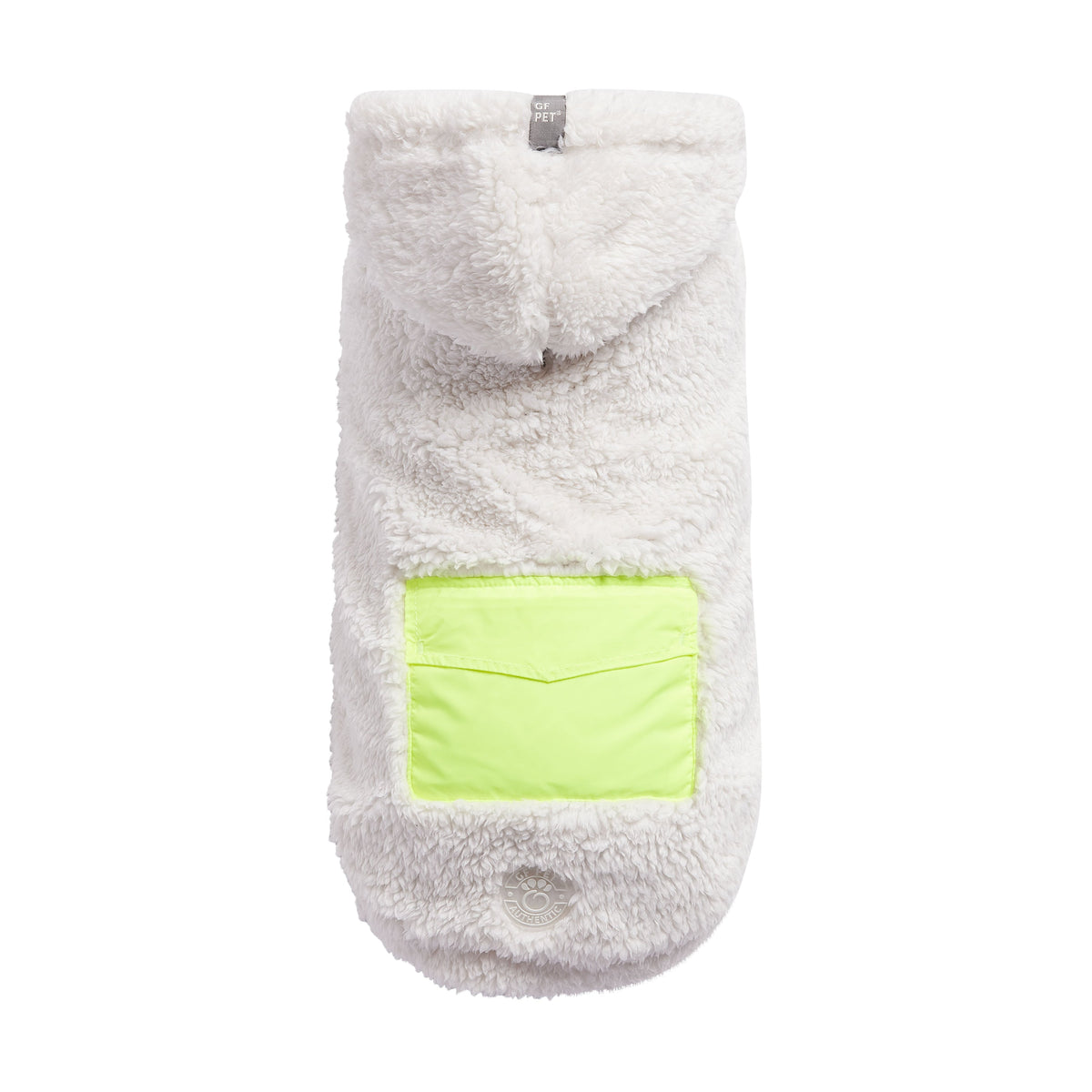 Cozy Sherpa Dog Hoodie – White