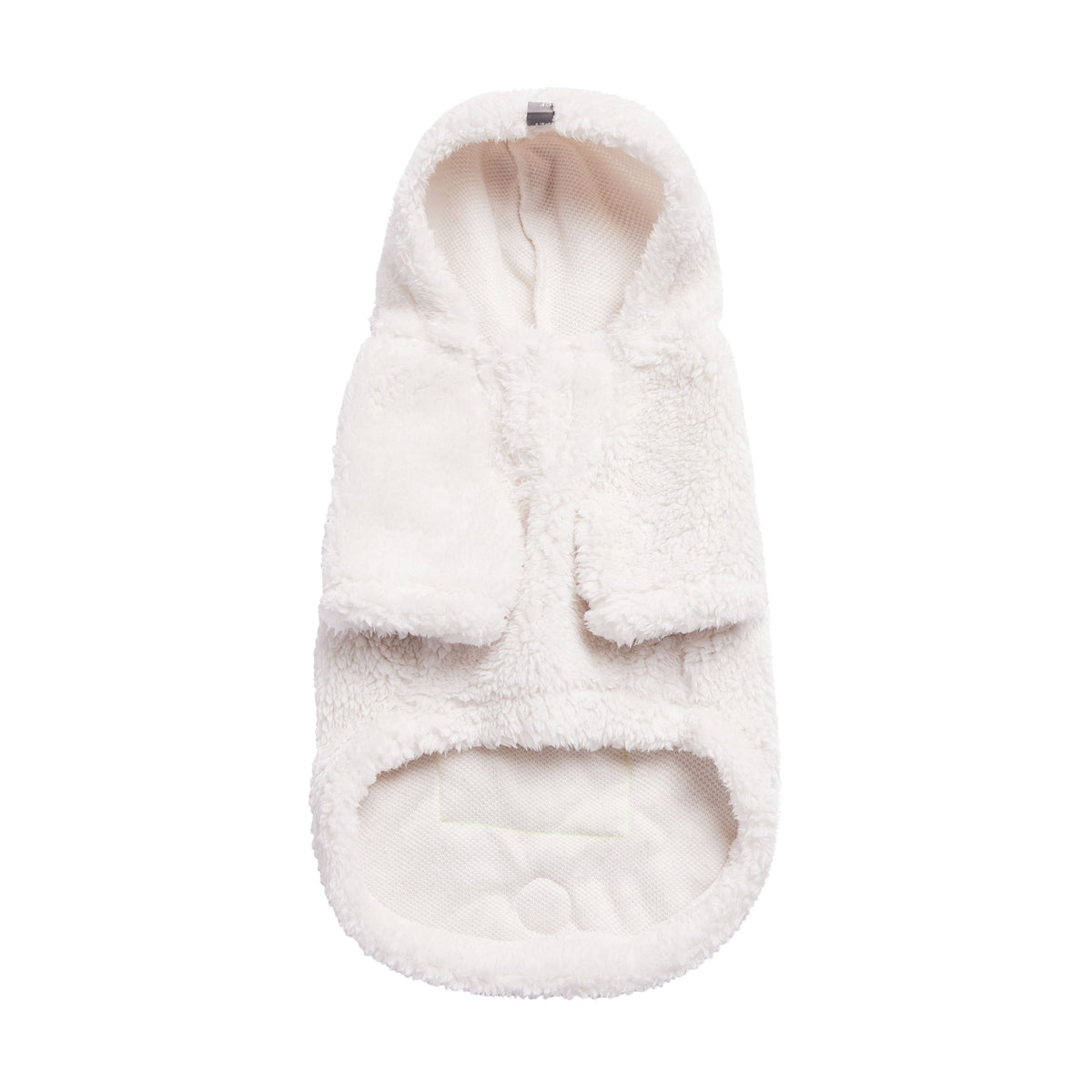 Cozy Sherpa Dog Hoodie – White