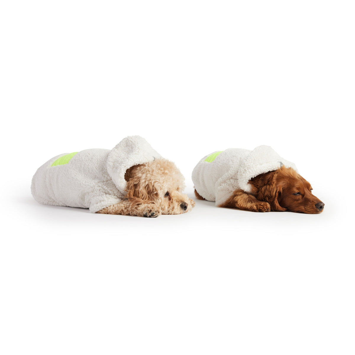 Cozy Sherpa Dog Hoodie – White
