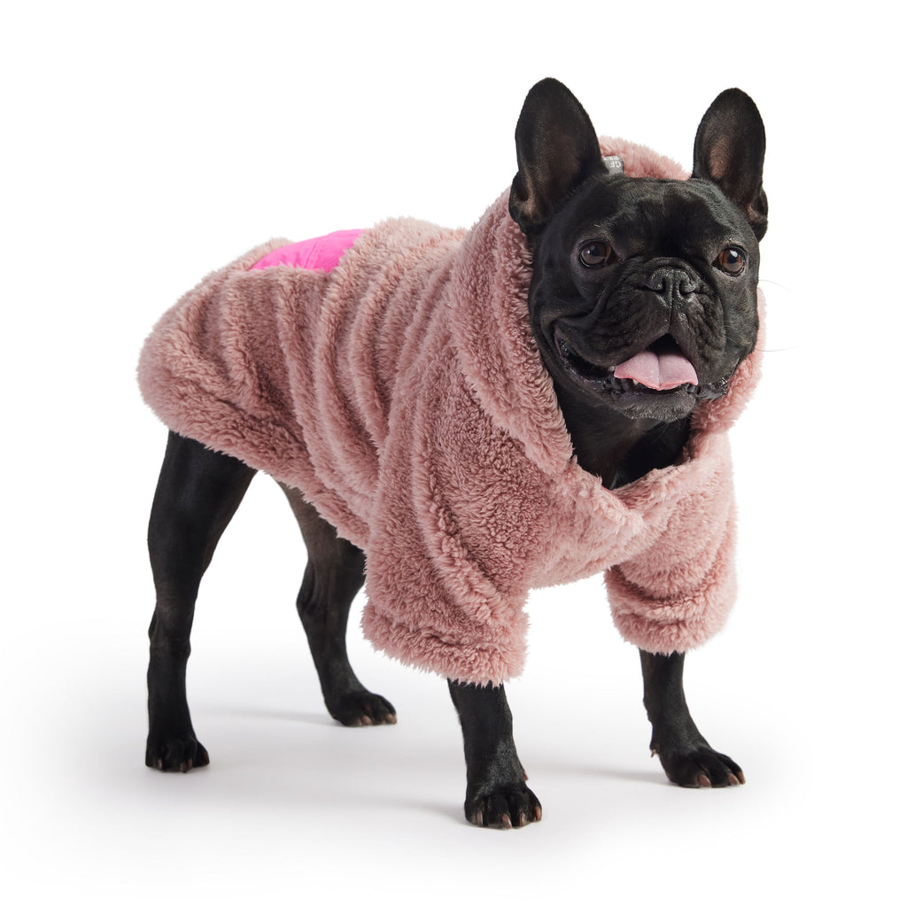 Cozy Sherpa Dog Hoodie – Pink