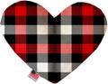 Mirage Pet 1302-TYHT6 Red & White Buffalo Check 6 in. Heart Dog Toy