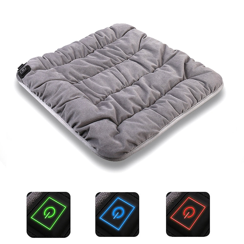 Adjustable Temperature Electric Heating Pad Cushion Chair Car Pet Body