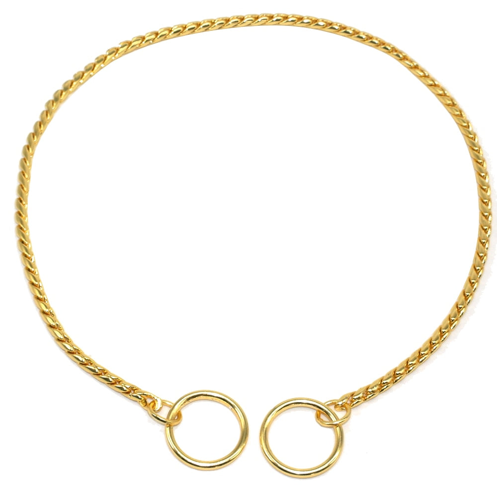 Snake Chain Dog Show Collar Heavy Metal Chain Dog