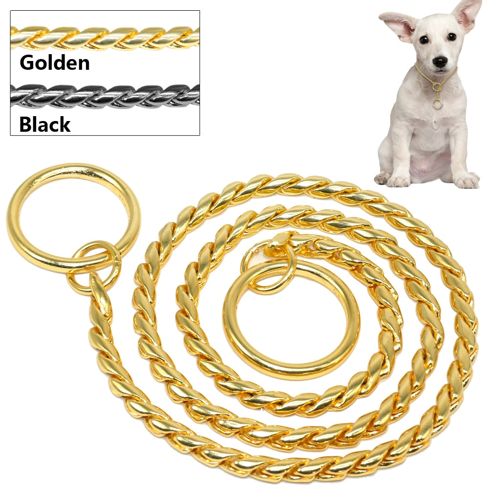 Snake Chain Dog Show Collar Heavy Metal Chain Dog