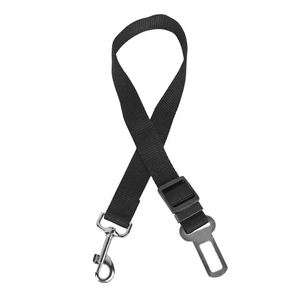 Single black dog seat belt leash