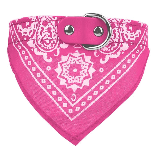 1Pc Adjustable Bandana Leather Pet Collar Triangle Scarf